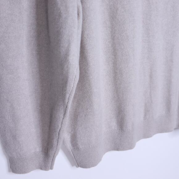 J. CREW Cashmere Relaxed V Neck Sweater Heather Fog Long Sleeve Women's L - Picture 8 of 10